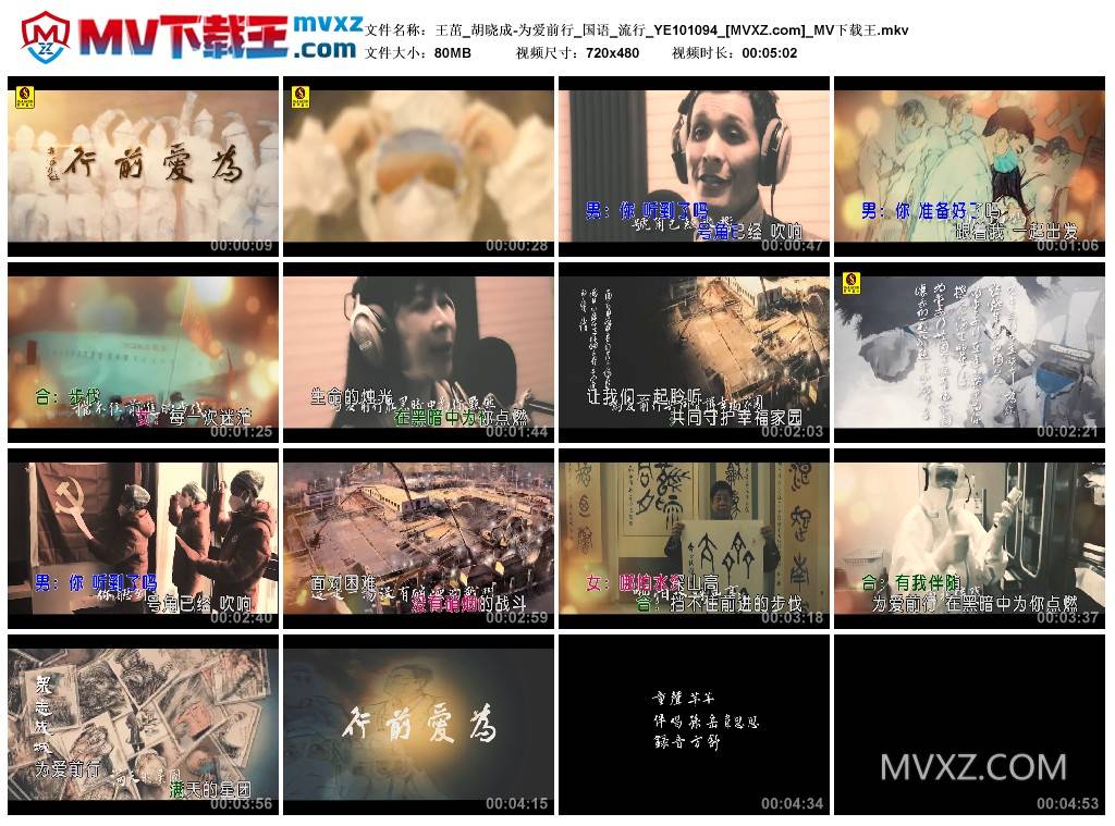 王茁_胡晓成-为爱前行_国语_流行_YE101094